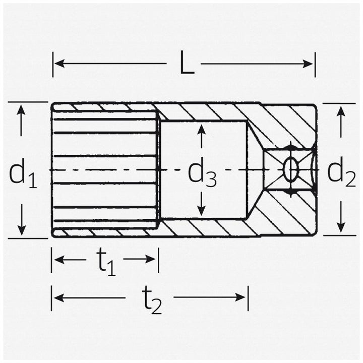 Stahlwille 02620020 460a 3/8" 12-pt Socket, 5/16"