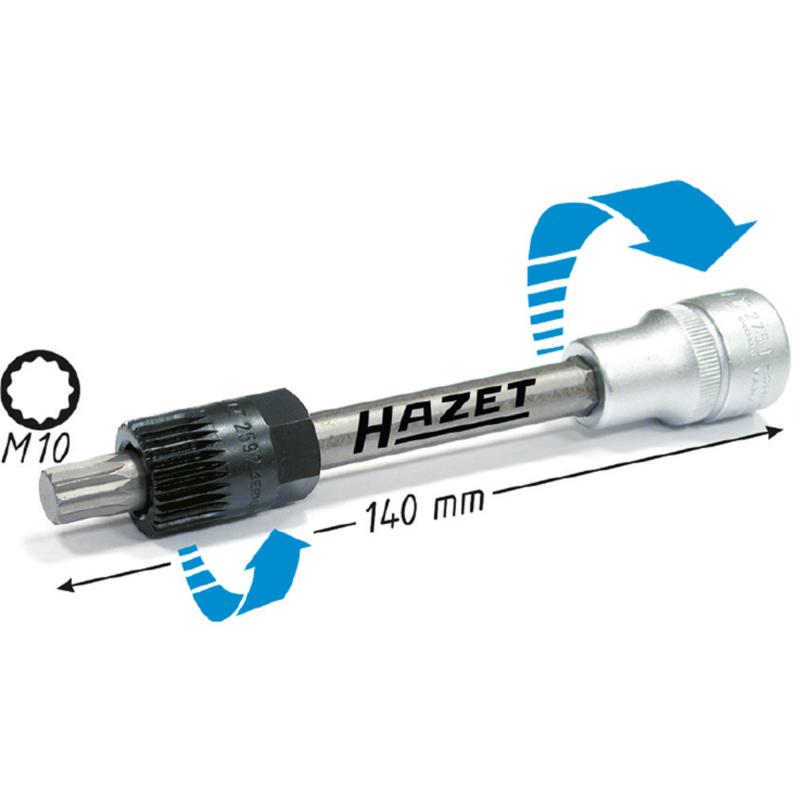 Hazet 4641/2 V-(Ribbed) Belt Pulley Tool, 2 Pieces