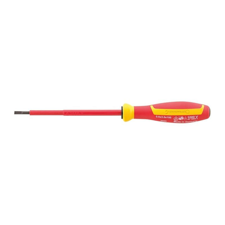 Stahlwille 46603030 4660 VDE DRALL+ 3 Insulated Slotted Screwdriver