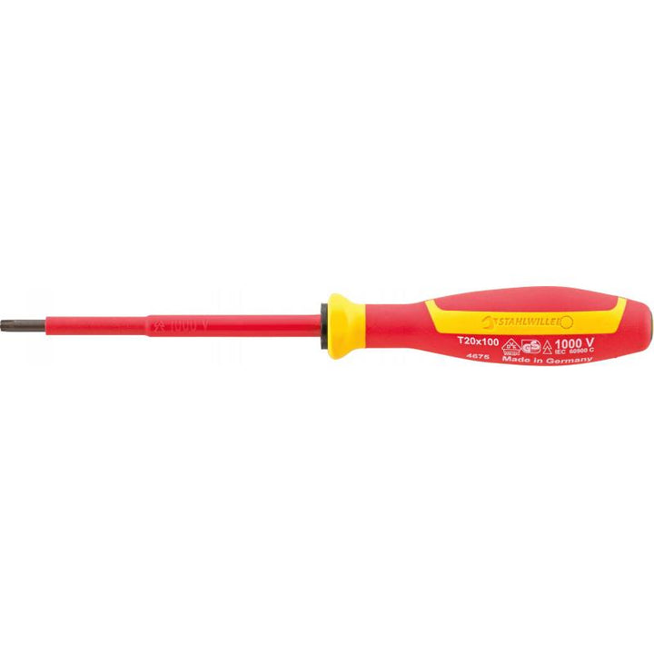 Stahlwille 46753030 4675 VDE DRALL+ T30 x 100mm Insulated TORX® Screwdriver