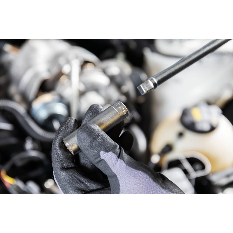 Hazet 4766-2 Spark Plug Wrench, 14mm 12-Point Profile, 3/8" Square Drive