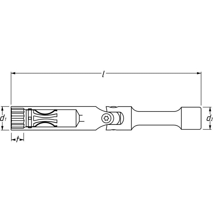 Hazet 4766-3 Spark Plug Wrench, 14mm 12-Point Profile, 3/8" Square Drive