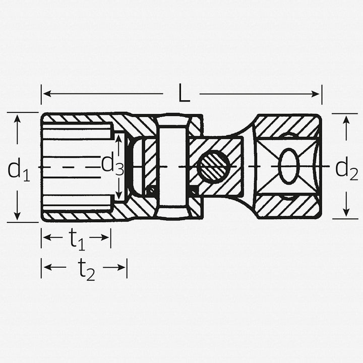 Stahlwille 02440028 47a 3/8" Uniflex Socket, 7/16"