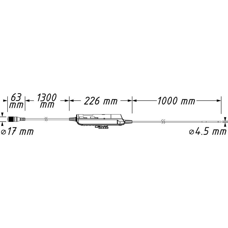 Hazet 4812-21AF Swivelling Probe 180°, ⌀ 4.5 mm, Front Camera