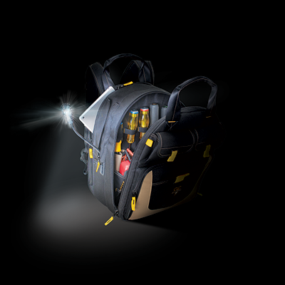 CLC ECPL38 E-CHARGE LIGHTED USB CHARGING TOOL BACKPACK