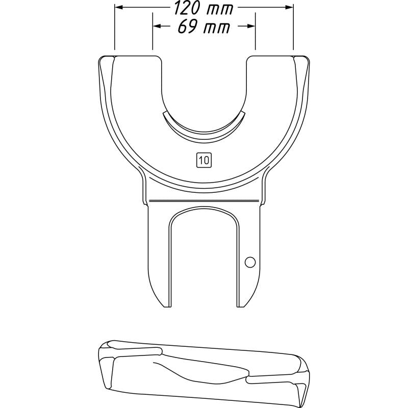 Hazet 4900-10 Tensioning Jaw, 69-120mm