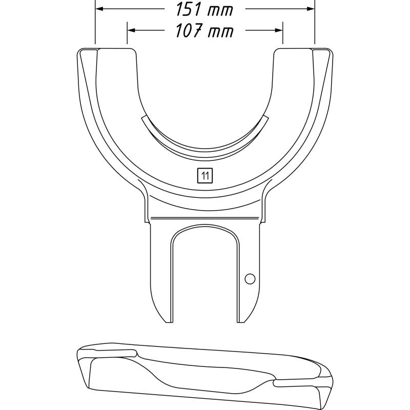 Hazet 4900-11 Tensioning Jaw, 107-151mm
