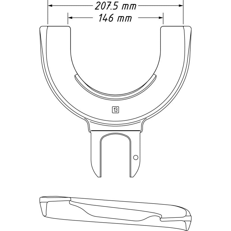 Hazet 4900-13 Tensioning Jaw 146–207.5mm