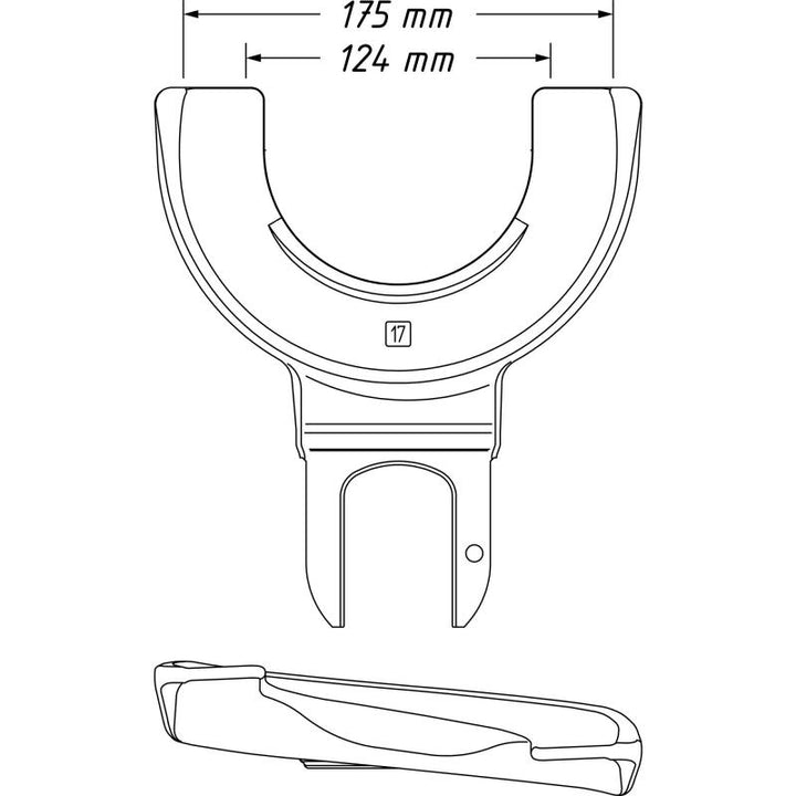 Hazet 4900-17 Tensioning Jaw, 124-175mm