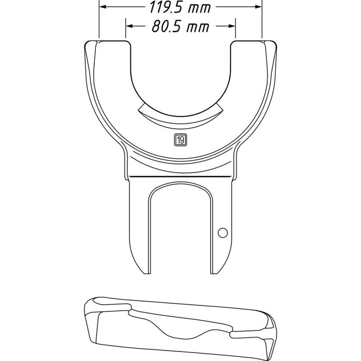 Hazet 4900-19 Tensioning Jaw, 80.5-119.5mm