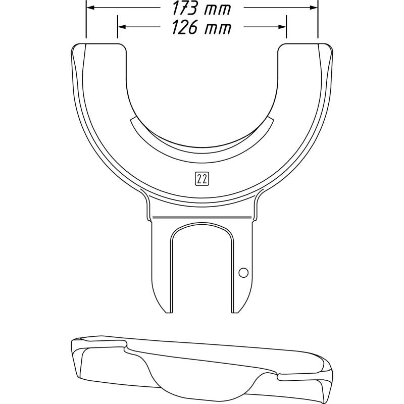 Hazet 4900-22 Tensioning Jaw, 126-173mm