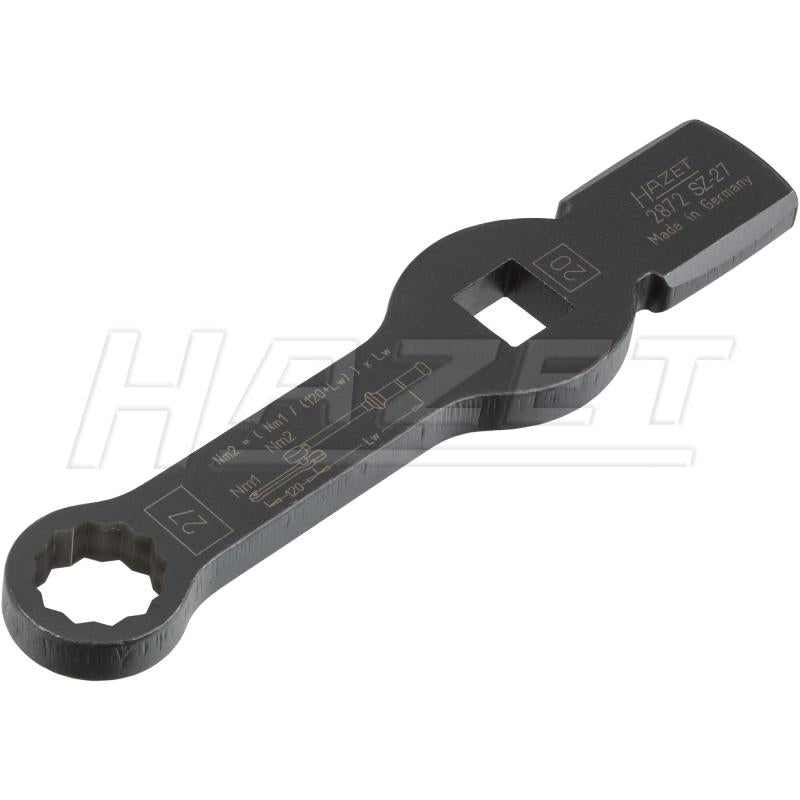 Hazet 4937-21 Box-End Wrench - Striking Face Pattern with 2 Striking, 21mm