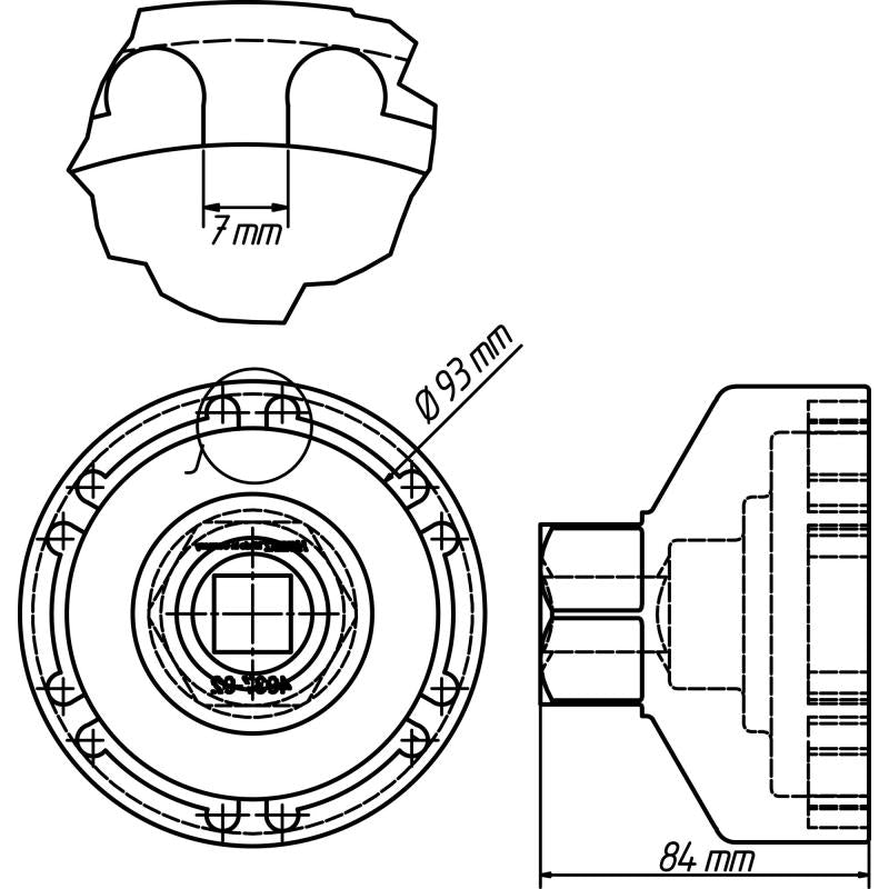 Hazet 4937-92 Commercial Vehicle Wrench for Front Axle MAN, 114mm