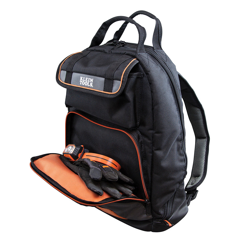 Klein Tools 55475 Tradesman Pro Backpack, Electrician Tool Bag, 35 Poc ...