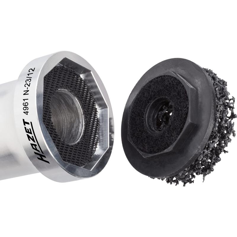 Hazet 4961N-23/12 Commercial Vehicle Wheel Hub Grinder Set, 12 Pieces