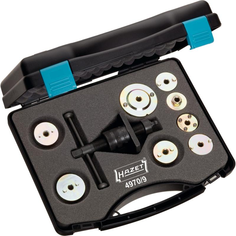 Hazet 4970/9 Brake Piston Readjusting Tool Set, 9 Pieces
