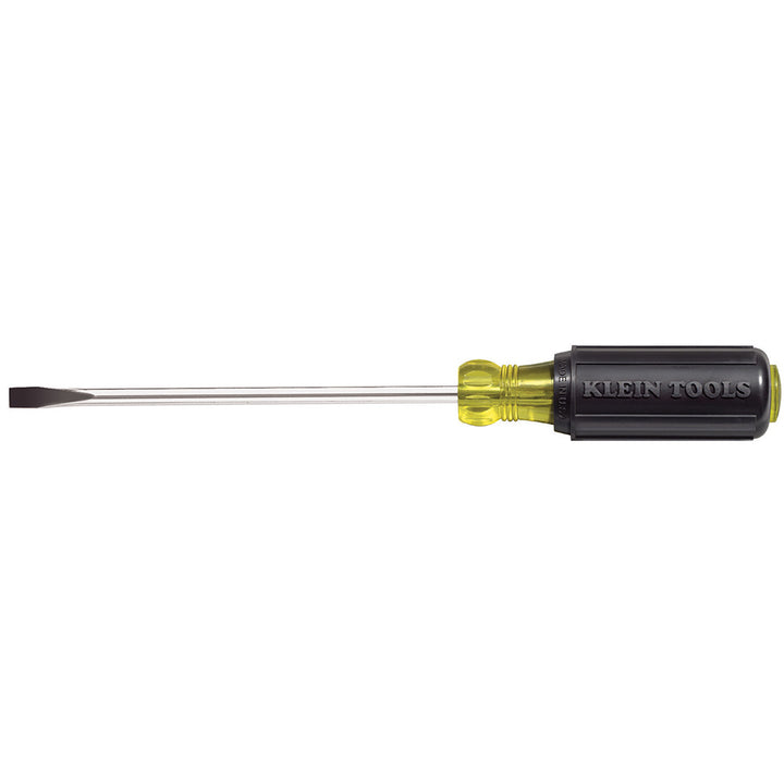 Klein Tools 605-4 1/4-Inch Cabinet Tip Screwdriver Heavy Duty 4-Inch Round Shank