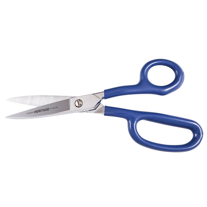Heritage Cutlery 718LRC 8 5/8'' Heavy Duty Carpet Shear w/ Large Ring / Curved / Coated Handle