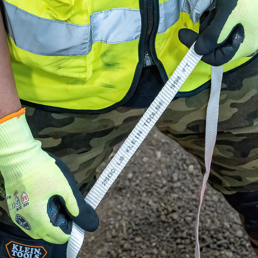 Klein Tools 50122 Conduit Measuring Pull Tape for Heavy-Duty Cable and Wire Pulling, 1250-Pound x 2000-Foot Long