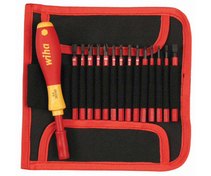 Wiha Tools 28390 15 Piece Insulated Slim Screwdriver Pouch Set
