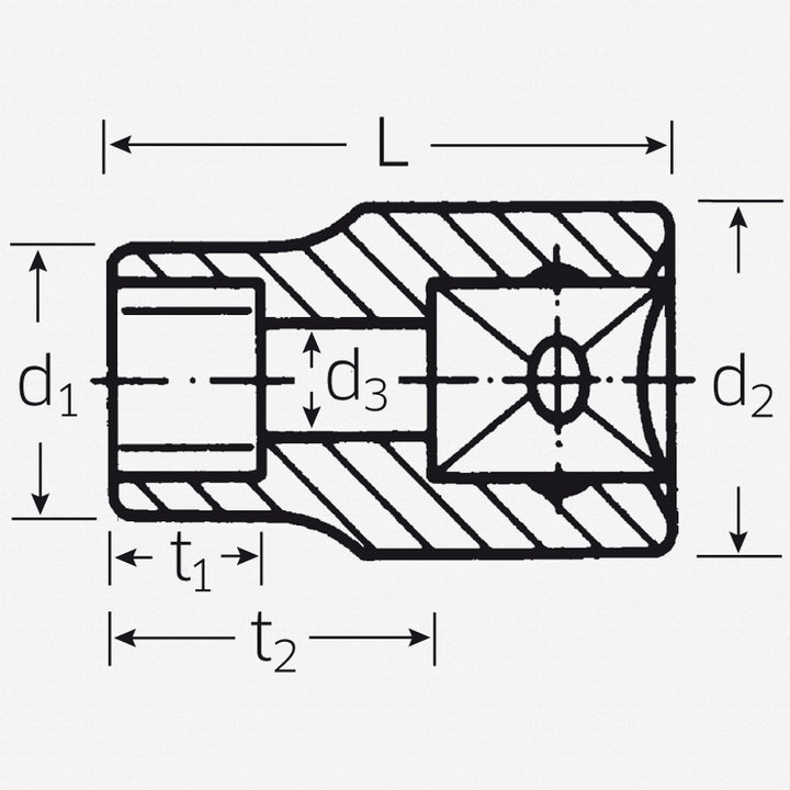 Stahlwille 03270010 50TX 1/2" External TORX® Socket, E10