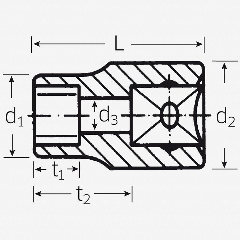 Stahlwille 02270008 45TX 3/8" External TORX® Socket, E8