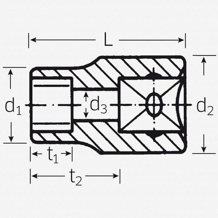 Stahlwille 02270012 45TX 3/8" External TORX® Socket, E12
