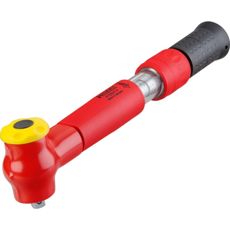 Hazet 5109KV Torque Wrench with Protective Insulation, 5-25 Nm, 10mm (3/8") Square
