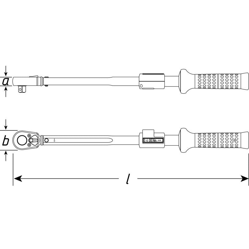 Hazet 5121-2CLT Torque Wrench, 20-120 Nm, 12.5 (1/2") Square