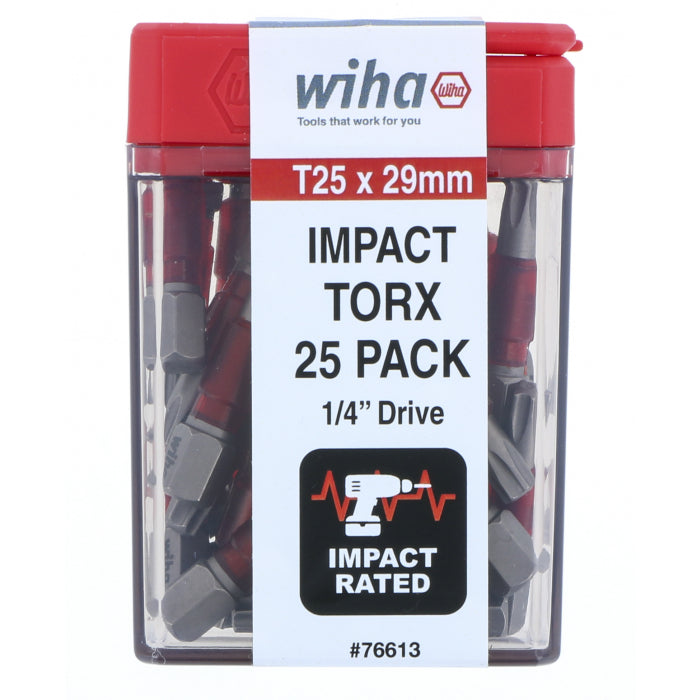 Wiha Tools 76613 MaxxTor Impact Bit TORX T25 - 29mm - 25 Pack