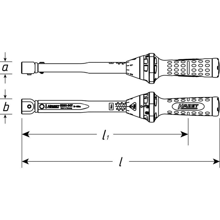 Hazet 5280-3CT Torque Wrench, 2.5-25 Nm, 9x12mm Insert Square