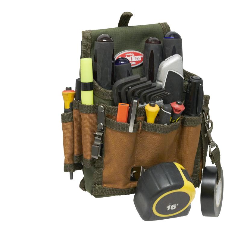 Bucket Boss 54140 Tool Pouch with FlapFit, Pouches - Original Series , Brown