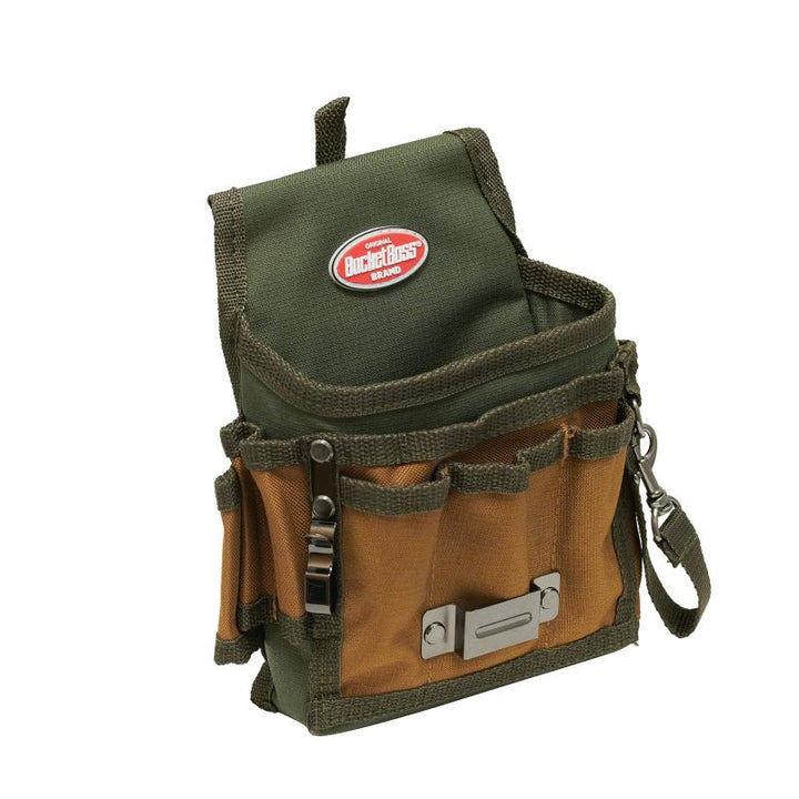 Bucket Boss 54140 Tool Pouch with FlapFit, Pouches - Original Series , Brown