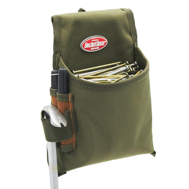 Bucket Boss 54160 Fastener Tool Pouch with FlapFit in Brown, 54160, Green