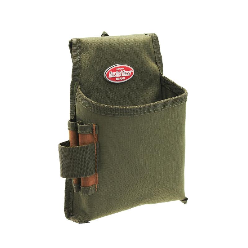 Bucket Boss 54160 Fastener Tool Pouch with FlapFit in Brown, 54160, Green