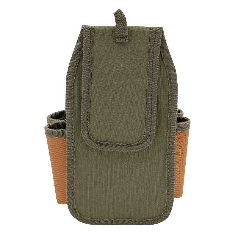 Bucket Boss 54175 Utility Plus Pouch with FlapFit 3 Pockets, Tool Belts, Belt Clip, For 2 in Max Belt Wd, Open Top