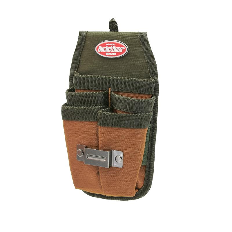 Bucket Boss 54184 Four-Barrel Sheath with FlapFit 4 Pockets, Tool Belts, Belt Slot, For 2 in Max Belt Wd, Open Top