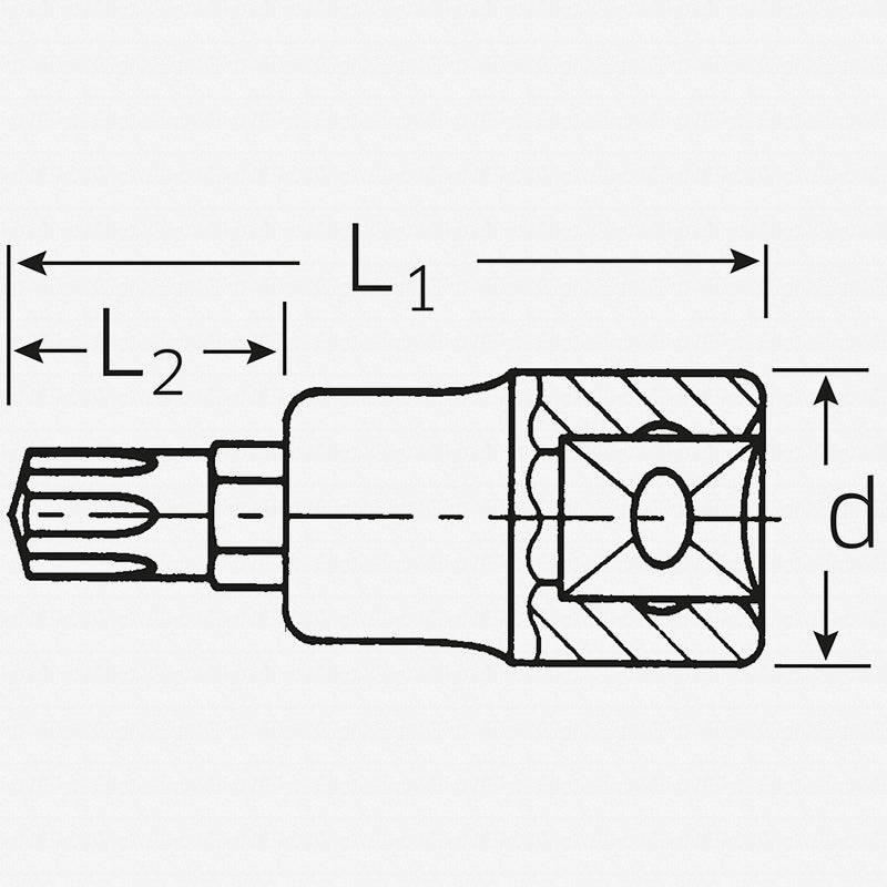 Stahlwille 03090012 54CV 1/2" RIBE Socket, M12