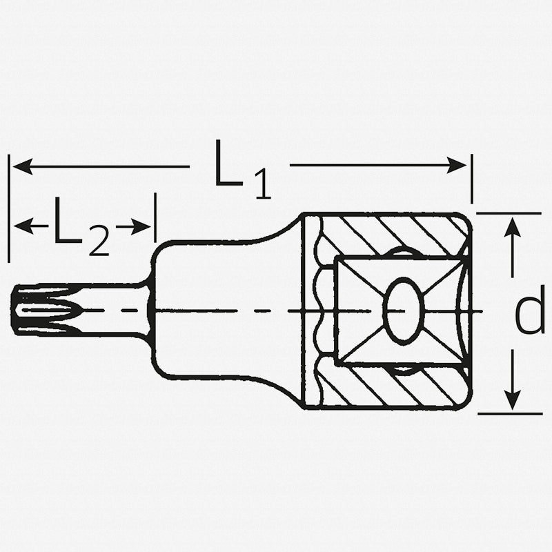 Stahlwille 03110055 54TXB 1/2" Security TORX® Socket, T55s