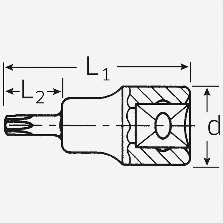 Stahlwille 03110027 54TXB 1/2" Security TORX® Socket, T27s