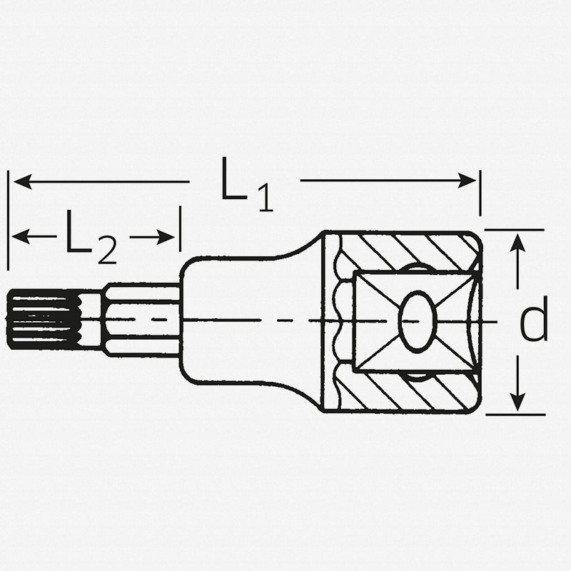Stahlwille 03060006 54X 1/2" XZN Socket, M6