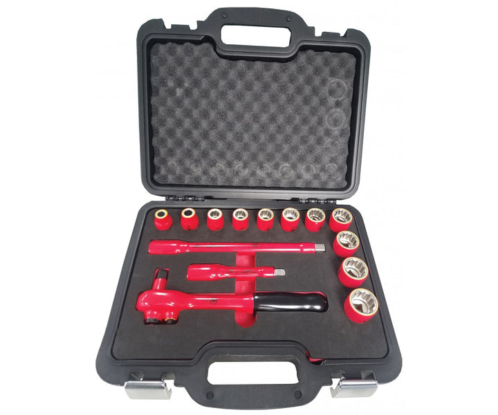 Wiha Tools 31792 Insulated 1/2" Drive Socket 14 Piece Set