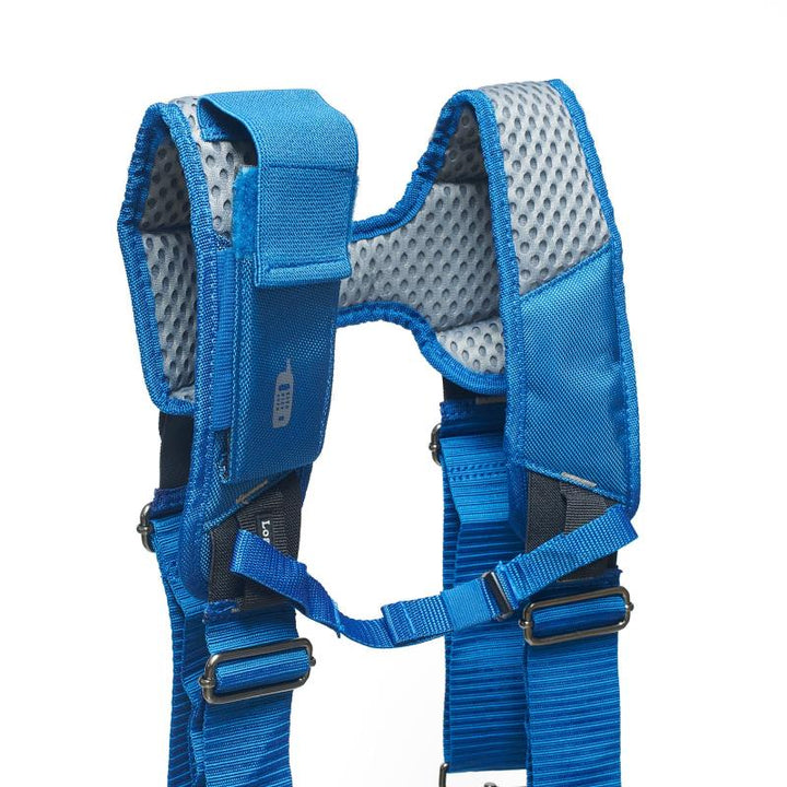 Bucket Boss 55505-RB Leather Hybrid Tool Belt with Suspenders-Blue.