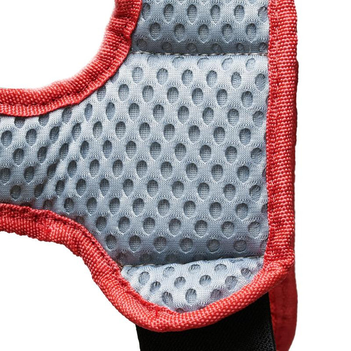 Bucket Boss 55505-RD Leather Hybrid Tool Belt with Suspenders-Red.