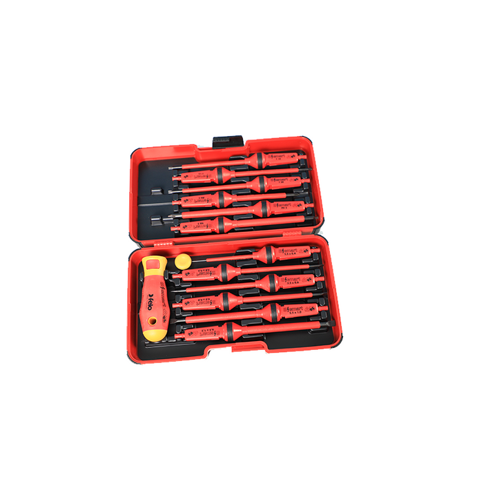 Felo 0715753447 14 Piece E-Smart Square 2 Insulated Screwdriver Set