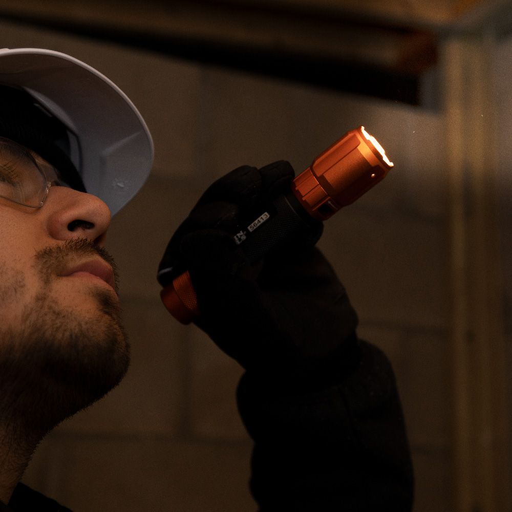 Klein Tools 56413 Rechargeable 2-Color LED Flashlight with Holster