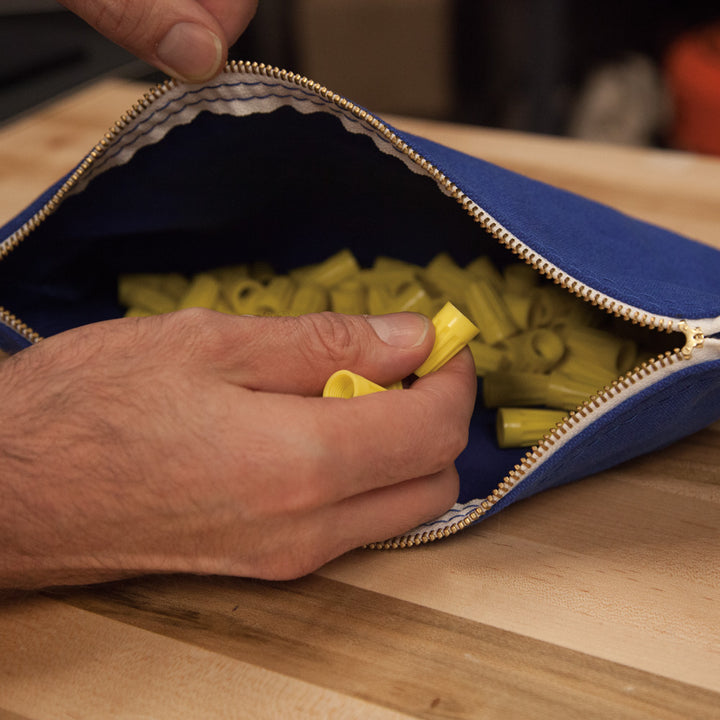 Klein Tools 5140 Utility Bag, Zipper Tool Bags in Olive, Orange, Blue, Yellow, 12.5-Inch Canvas, 4 Piece