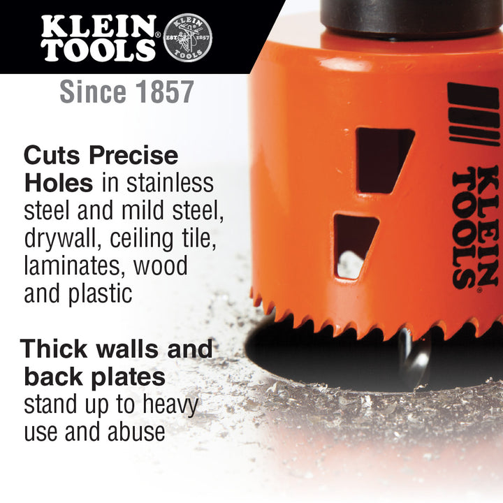 Klein Tools 31922 Bi-Metal Hole Saw, 1-3/8-Inch