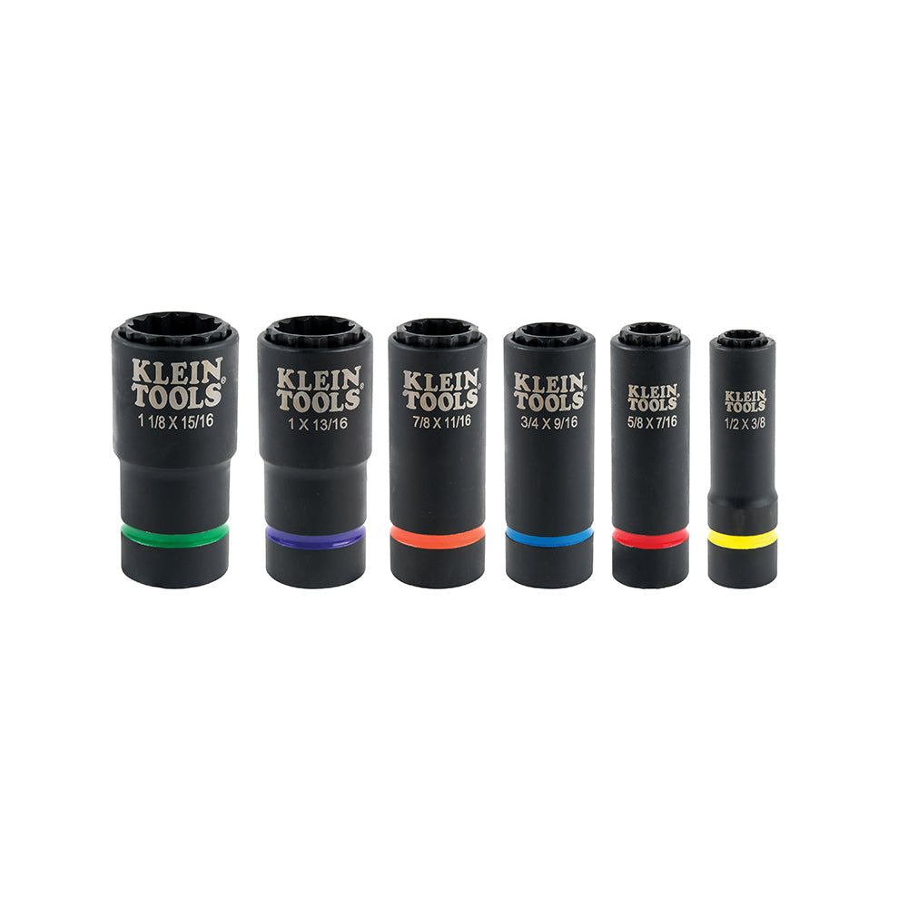 Klein Tools 66010 2-In-1 Impact Socket Set, 6-Piece
