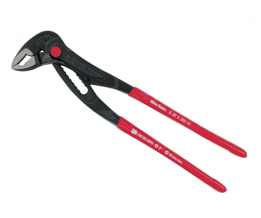 Wiha Tools 32667 12" Push Button Adjustable Water Pump Pliers with Vinyl Grip